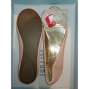 Rampage Blush Pink & Polka dot white bow BRAND NEW Ballet Flats - Size 6 Medium